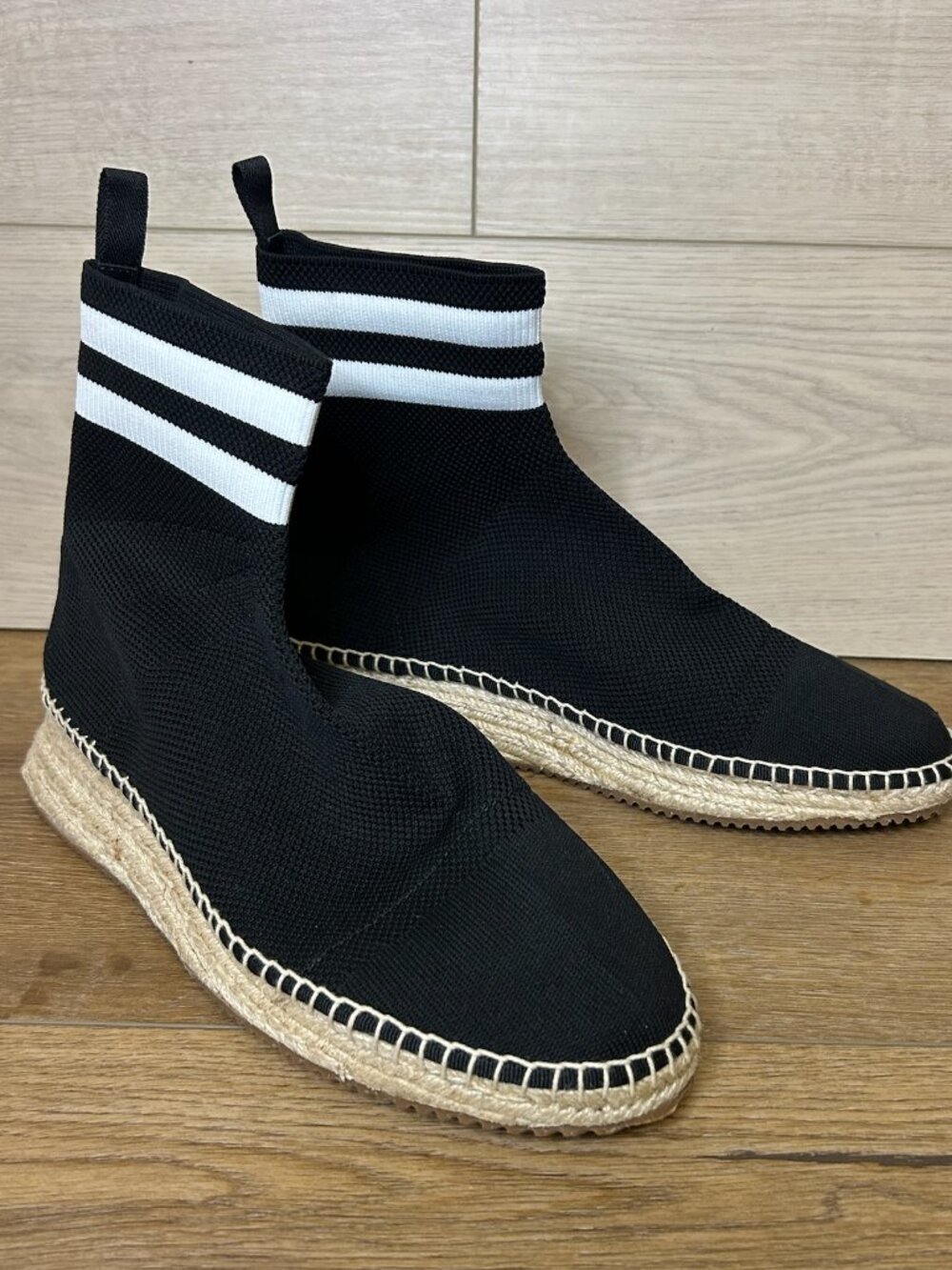 Alexander Wang Dylan Espadrille Ankle Booties Black 9